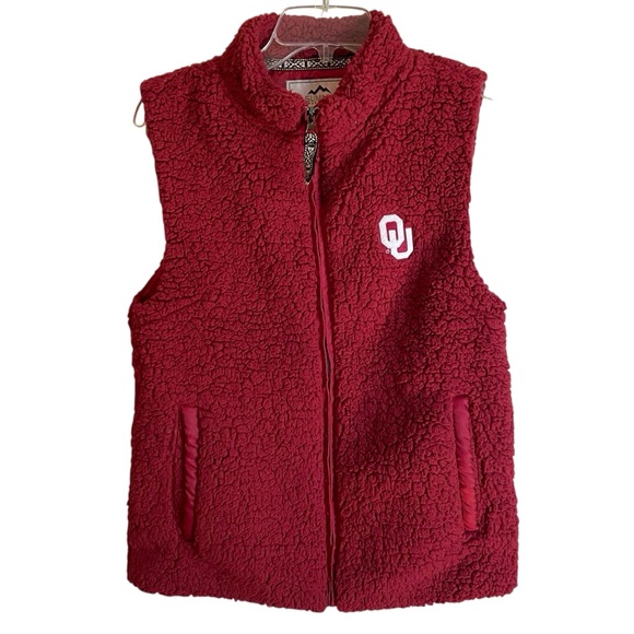 Women’s OU University of Oklahoma Sherpa Vest Medium - Picture 1 of 8